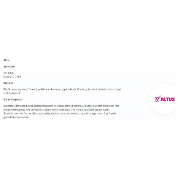 Altus AL 10123 D 1200 Devir 10 kg Çamaşır Makinesi - Görsel 5