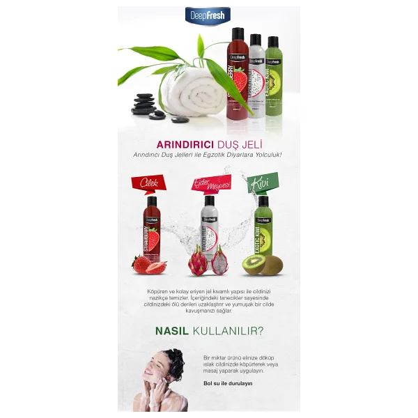 Deep Fresh Arındırıcı Ejder Meyvesi 400 ml Duş Jeli - Görsel 5