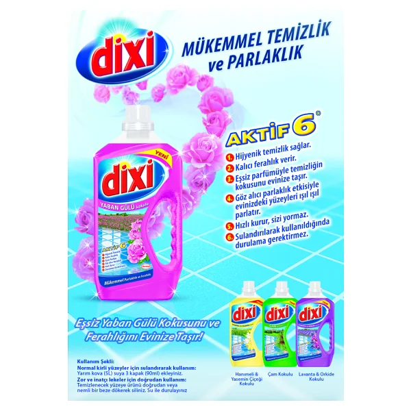 Dixi Yaban Gülü Yüzey Temizleyici 5 lt - Görsel 7