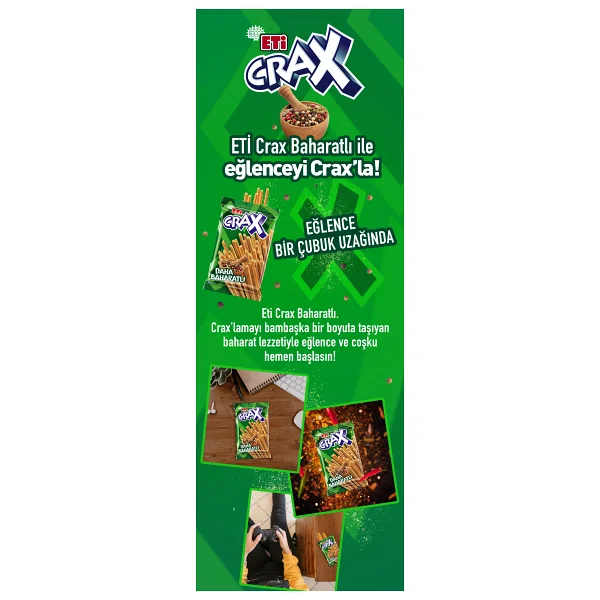 Eti Crax 50 gr 20'li Paket Baharatlı Çubuk Kraker - Görsel 9