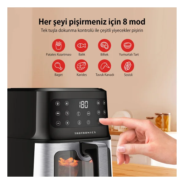 TaoTronics TT-AF011 5 lt Yağsız Fritöz - Görsel 6