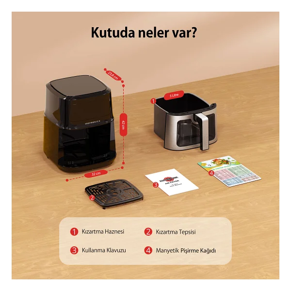 TaoTronics TT-AF011 5 lt Yağsız Fritöz - Görsel 10