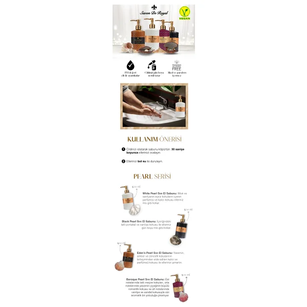 Savon De Royal Luxury Vegan Eden's Pearl Sıvı Sabun 2.5 lt - Görsel 5