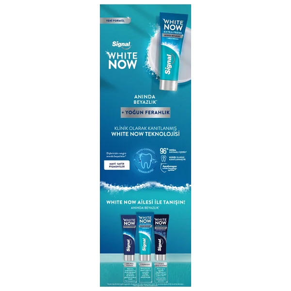 Signal White Now Extra Fresh Beyazlatıcı Florürlü Diş Macunu 75 ml - Görsel 10