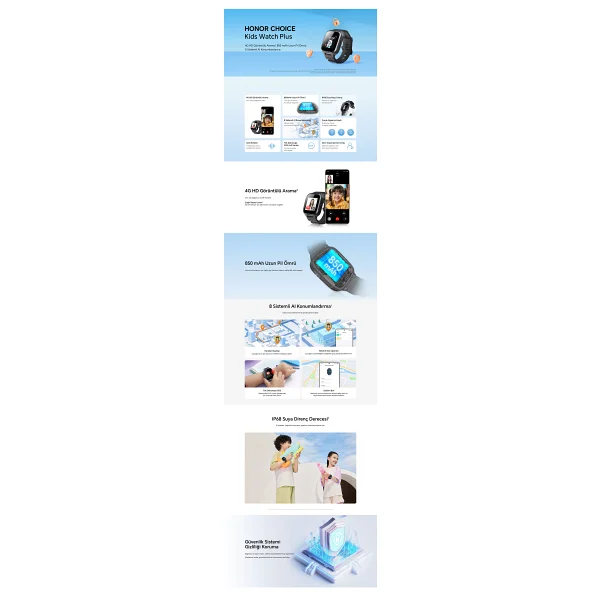 Honor Choice Kids Watch Plus Akıllı Çocuk Saati - Görsel 9