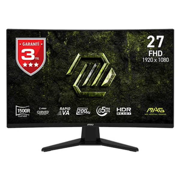 MSI MAG 274CF E20 27" 0.5 ms Full HD Curved 200 Hz Oyuncu Monitörü - Görsel 9