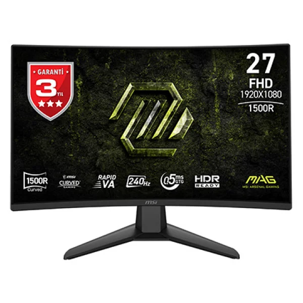 MSI MAG 274CF X24 27" 0.5 ms Full HD Curved 240 Hz Oyuncu Monitörü - Görsel 10