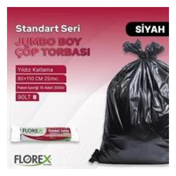 Florex Standart Jumbo Boy Çöp Poşeti 10'lu - Görsel 2