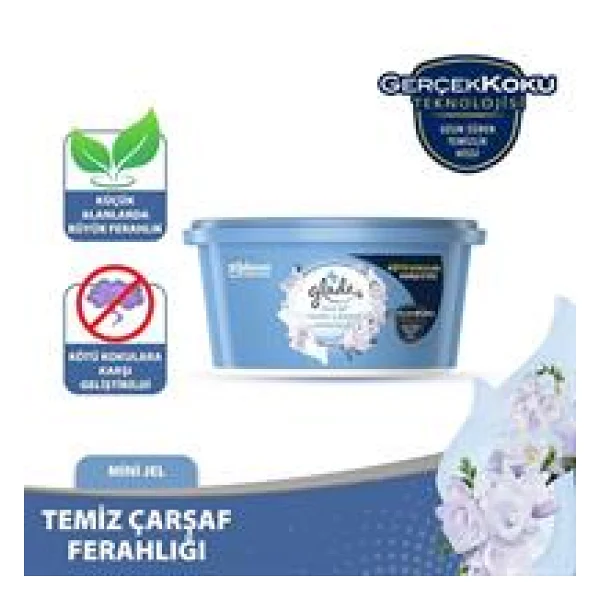 Glade Clean Temiz Çarşaf Ferahlığı 70 gr Mini Jel Oda Kokusu - Görsel 6