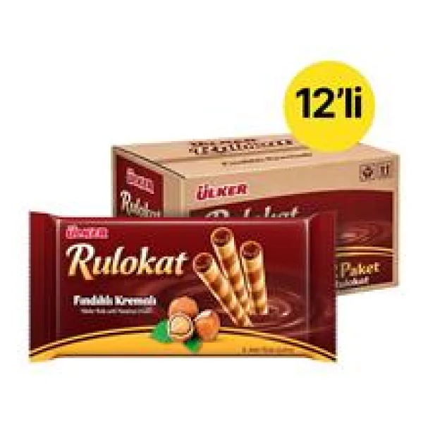 Ülker 9 Kat Rulokat Fındık Kremalı Gofret 42 gr 12'li - Görsel 5