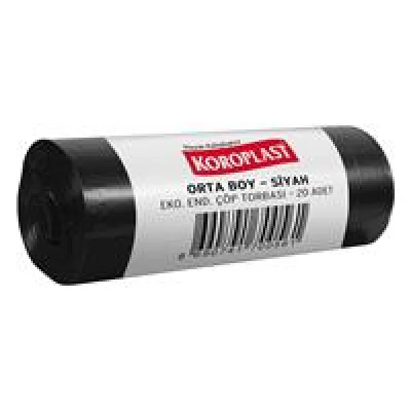 Koroplast Eko Endüstriyel Orta Boy Siyah Çöp Poşeti 20'li - Görsel 2