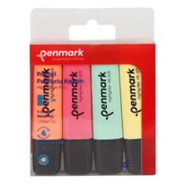 Penmark Pastel 4'lü Fosforlu Kalem Seti - Görsel 4
