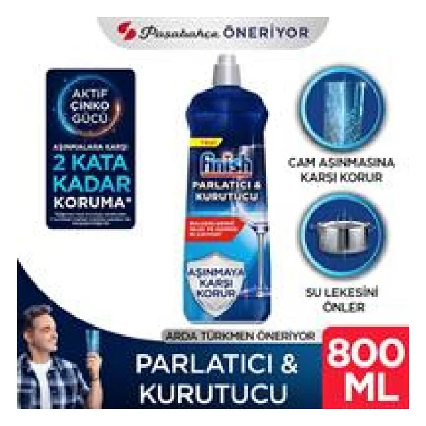 Finish Bulaşık Makinesi Parlatıcı & Kurutucu Sıvı Limon 800 ml - Görsel 4