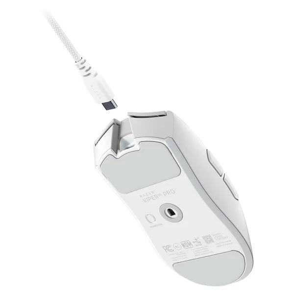 Razer Viper V4 Pro Beyaz Şarjlı Makrolu Optik Kablolu/Kablosuz Oyuncu Mouse - Görsel 3