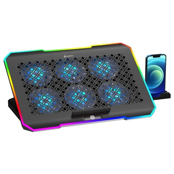 GameBooster GB-NS61 RGB 6 Fanlı 9"-17" Laptop Soğutucu - Görsel 8