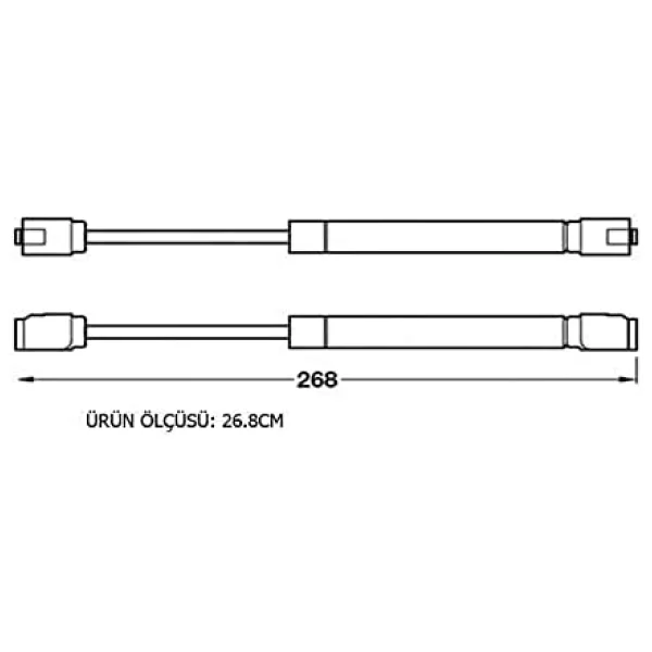 Samet Gazlı Piston 80 Newton Beyaz - Görsel 4