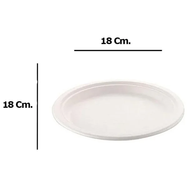 Roll-up Nature Ekolojik Karton Kağıt Parti Tek Kullanımlık Tabak - 18 Cm. - 50 Adetlik 1 Paket - Görsel 2