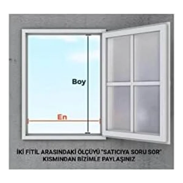 Sağlam Yapı 17x25 Kalın Profil Antrasit Menteşeli Sineklik 0,50 x 0,80 - Görsel 6