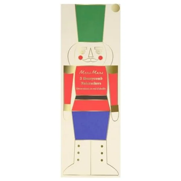 Meri Meri - Honeycomb Nutcracker Decorations - Nutcracker Dekorlar (3'lü) - Görsel 8