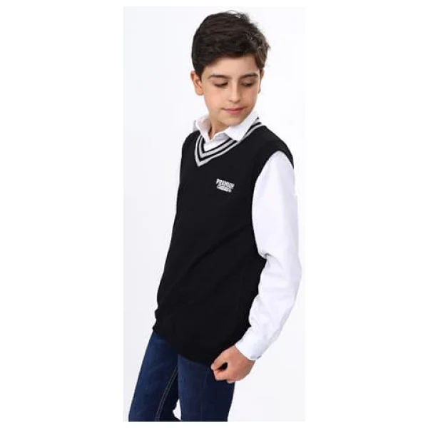 Toontoy Erkek Çocuk Okul Nakışlı Süveter Siyah 6-7 YAŞ - Görsel 7