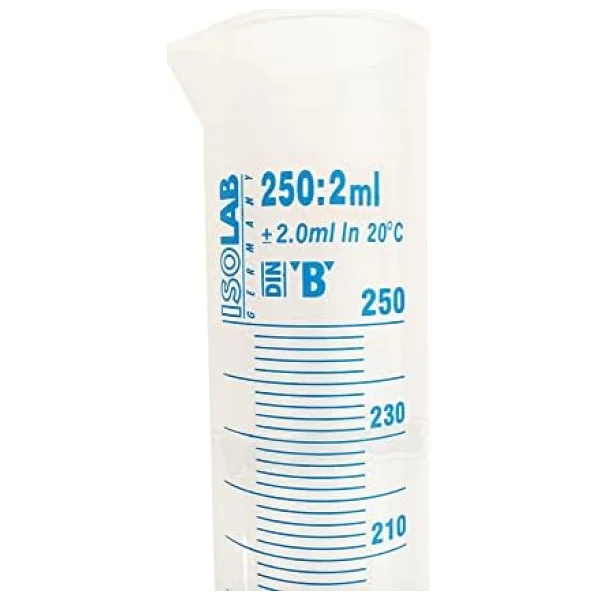 ISOLAB 250ml Plastik Mezür Mavi Skala - Görsel 7