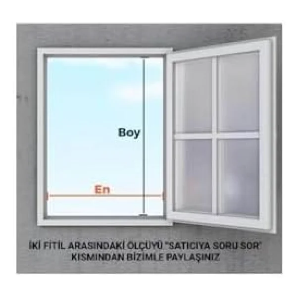 Sağlam Yapı 17x25 Kalın Profil Antrasit Menteşeli Sineklik 0,50 x 0,80 - Görsel 5