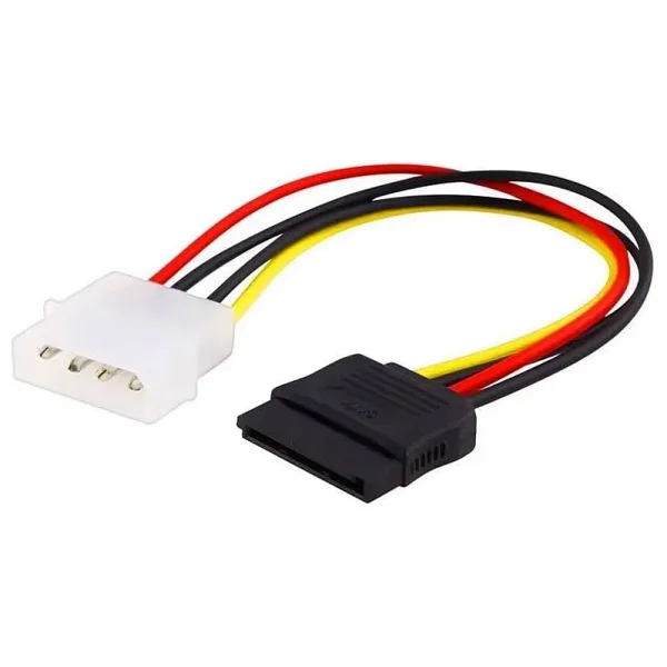 4 Pin Ide Molex Erkek Power To Sata 15 Pin Dişi Power Çevirici Kablo 30 Cm - Görsel 5