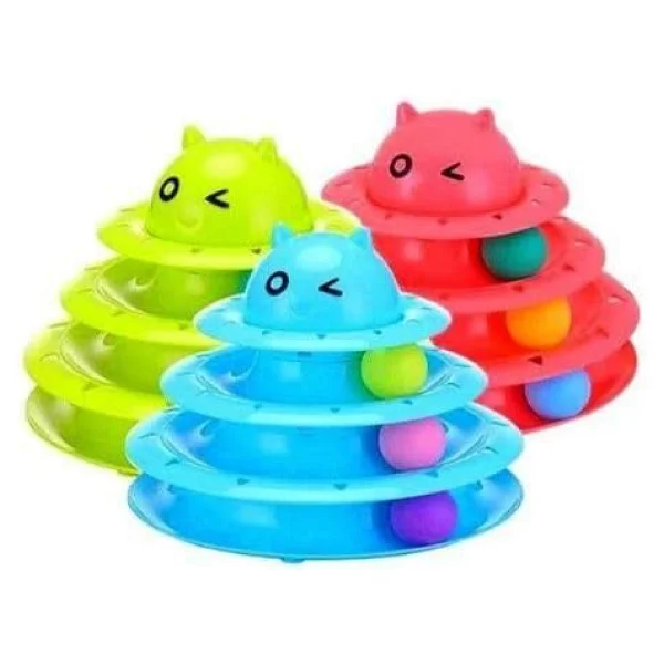 3 Katlı Kedi Oyuncağı Turntable Cat Toy - Görsel 10