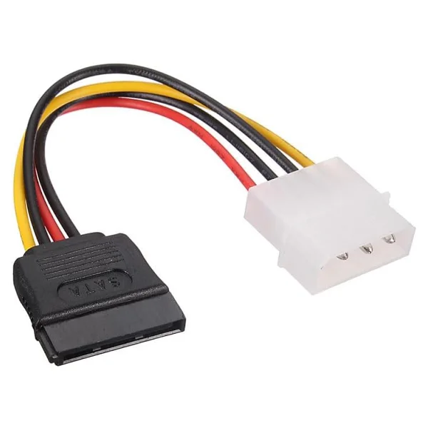4 Pin Ide Molex Erkek Power To Sata 15 Pin Dişi Power Çevirici Kablo 30 Cm - Görsel 4