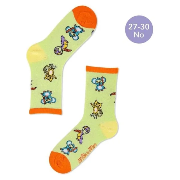 Milk&Moo Jungle Friends Çocuk Çorap Seti 5'Li, Beden 27-30, Yumuşak Ve Dayanıklı Kumaş - Görsel 5