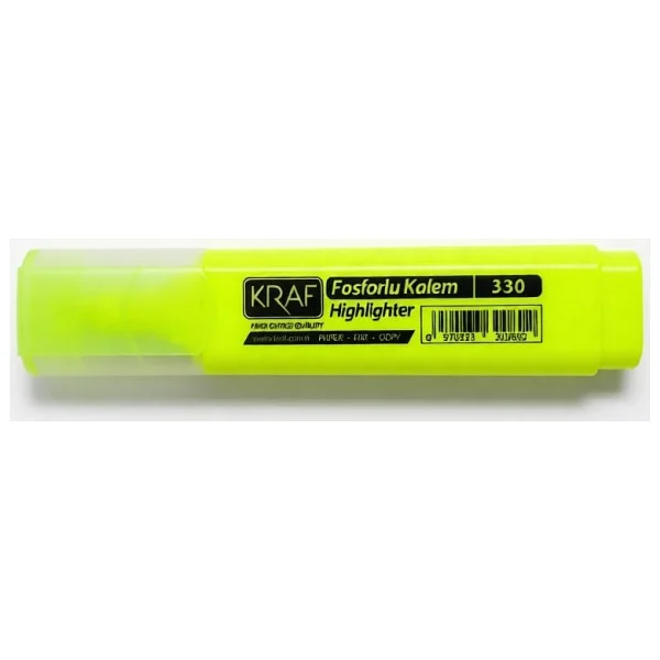 Kraf 330 Sarı Fosforlu Kalem - Görsel 4