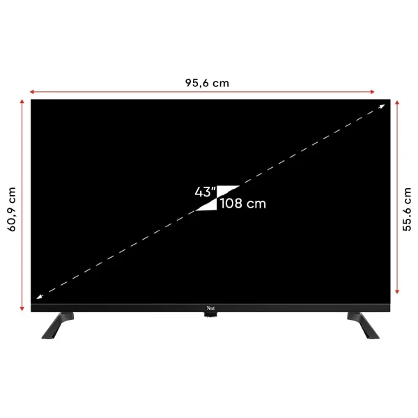Next YE-43GFSG4 Full HD 43" 109 Ekran Uydu Alıcılı Android Smart LED TV - Görsel 5