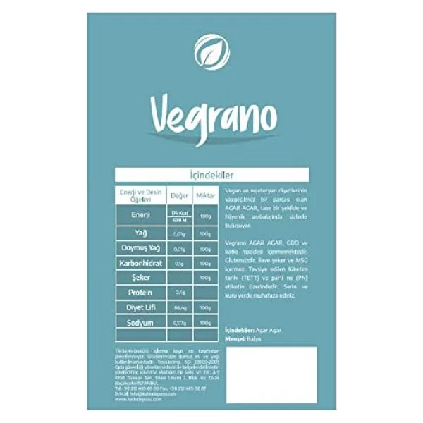 Vegrano Agar Agar 100 Gr - Görsel 2