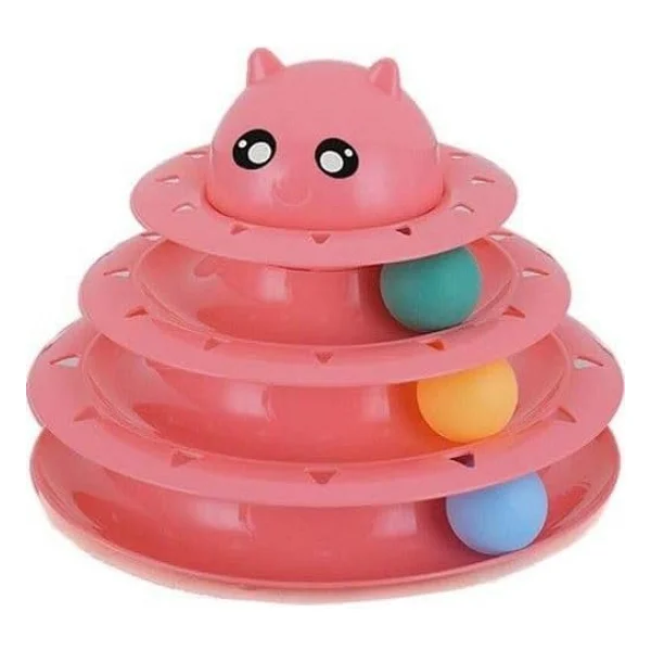 3 Katlı Kedi Oyuncağı Turntable Cat Toy - Görsel 9