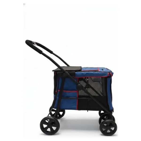 Tommy Evcil Hayvan Arabası Mavi 102x62x105cm Max 40kg - Görsel 2