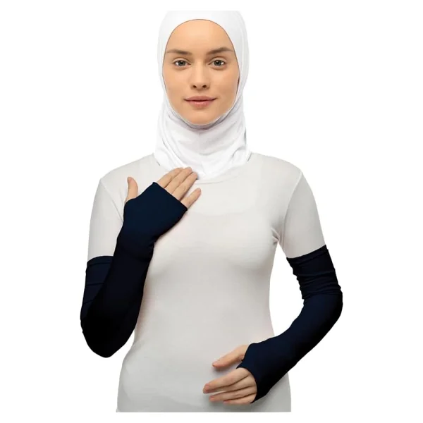 Altobeh Kesik Parmak Geçmeli Penye Tesettür Kolluk, Koyu Bej - Görsel 7