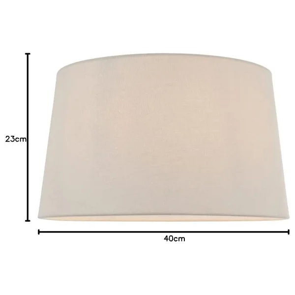 Konik Abajur Lambader Başlığı 35cmx40cm Yükseklik 23cm Bej - Görsel 5