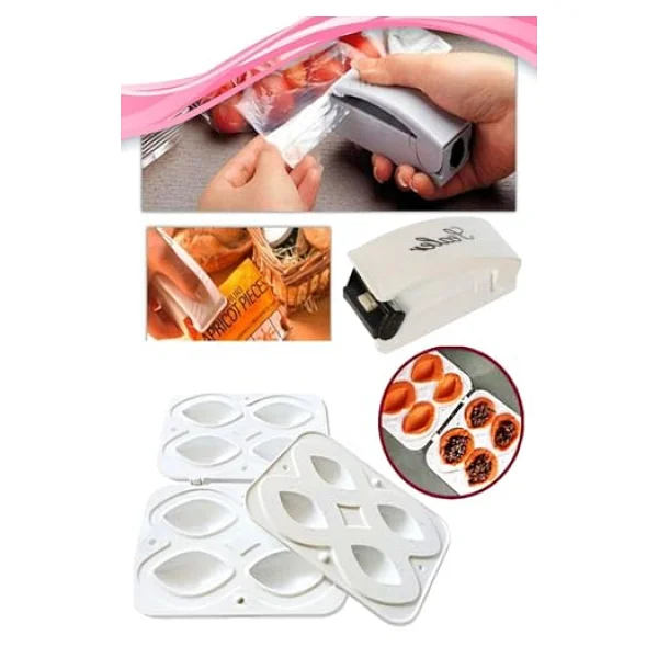 Roseroi Içli Köfte Yapma Aparatı Kalıbı Ve Poşet Ağzı Kapatıcı Yapıştırıcı Set - Görsel 8