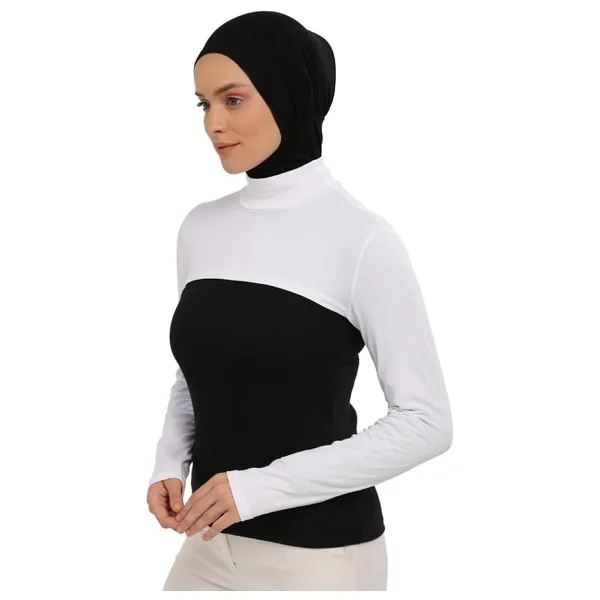 Altobeh Balıkçı Yakalı Boyunluklu Kolluk, Beyaz - Görsel 3
