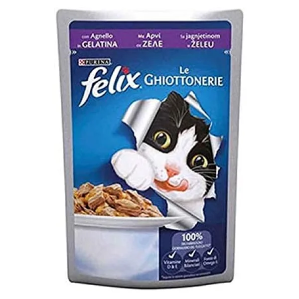 Felix Kuzu Etli 85 gr 12'li Yetişkin Kedi Yaş Maması - Görsel 3