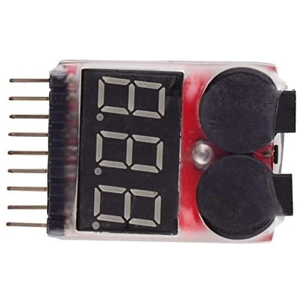 Lipo Seviye Ölçer ve Alarm Modülü 1-8S Lipo Pil Ölçüm Cihazı - Görsel 2