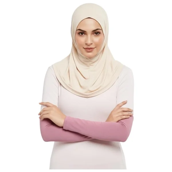 Altobeh Pratik Tesettür Kolluk Penye Namaz Kolluğu Düz, Koyu Pembe - Görsel 3