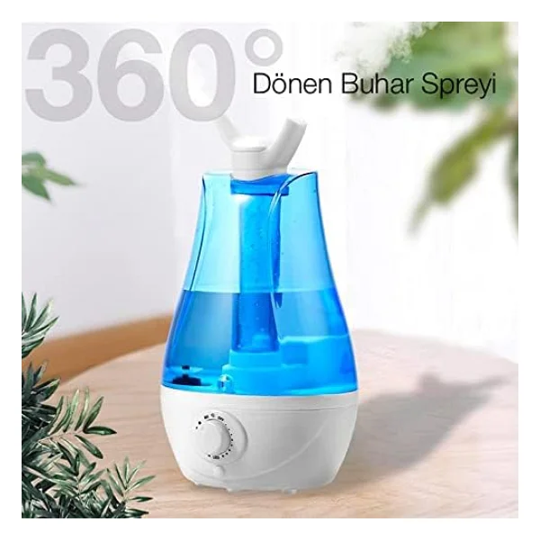 Ezere Qtum9 Çift Sprey Ultrasonik 3.5 lt Buhar Makinesi - Görsel 3