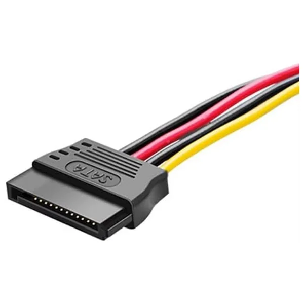 4 Pin Ide Molex Erkek Power To Sata 15 Pin Dişi Power Çevirici Kablo 30 Cm - Görsel 2