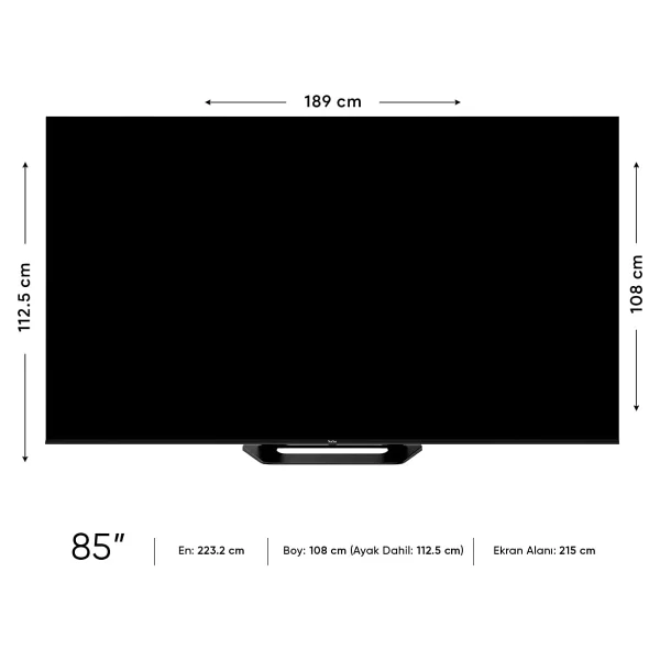 NextStar YE-85IDWP14 4K Ultra HD 85" 216 Ekran Uydu Alıcılı Google Smart Mini LED TV - Görsel 5