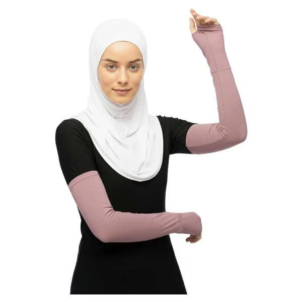 Altobeh Kesik Parmak Geçmeli Penye Tesettür Kolluk, Koyu Pembe - Görsel 4