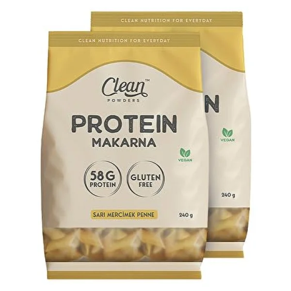 Clean Powders Protein Makarna Sarı Mercimek 240 Gr 2 Adet Aromasiz - Görsel 8