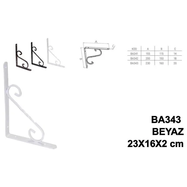 Besel Perforje Raf Alti Raf Demiri Parlak Beyaz 23X16x2 Cm - Görsel 3