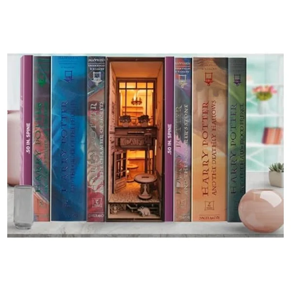 Book Nook Cafe Kitap Tutucu Dıy Kendin Yap - Görsel 9