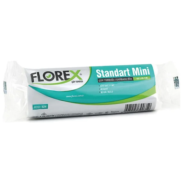 Florex Standart Mini Boy Çöp Poşeti 40'lı 10 Adet - Görsel 3